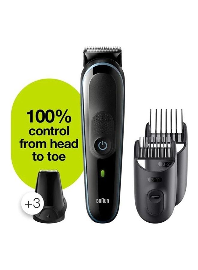 BRAUN All-In-One Trimmer MGK3342 7-In-1 Trimmer 5 Attachments And Gillette Skinguard Sensitive Razor Black - Image 1