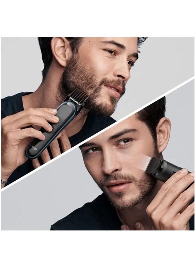 BRAUN All-In-One Trimmer MGK3342 7-In-1 Trimmer 5 Attachments And Gillette Skinguard Sensitive Razor Black - Image 4