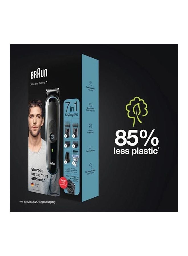 BRAUN All-In-One Trimmer MGK3342 7-In-1 Trimmer 5 Attachments And Gillette Skinguard Sensitive Razor Black - Image 5