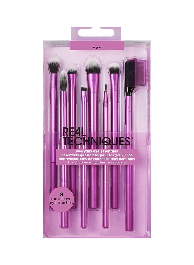 REAL TECHNIQUES Brush Set Everyday Essentials Flawless Base Enhanced Eye Multicolor  - Image 2