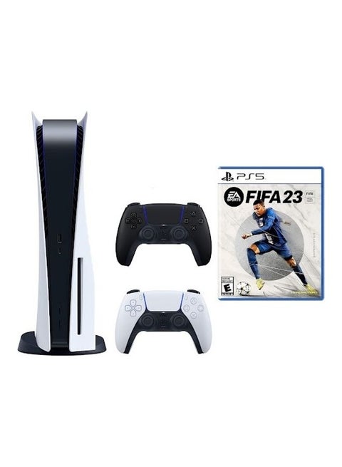 PlayStation 5 Disc Console With Extra Black Controller and FIFA 23
