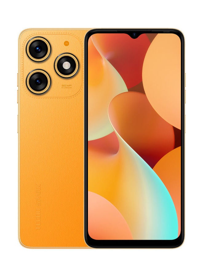 تكنو هاتف سبارك 10 ثنائي الشريحة ماجيك سكين برتقالي، وذاكرة وصول عشوائي (RAM) سعة 4 جيجابايت، وذاكرة تخزين داخلية 128 جيجابايت، يدعم تقنية 4G - إصدار الشرق الأوسط - Image 1