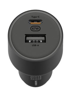 Xiaomi USB-A With Type-C Car Charger 67W Black  - Image 2