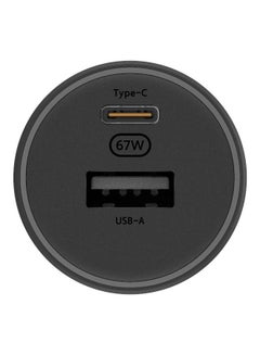 Xiaomi USB-A With Type-C Car Charger 67W Black  - Image 3