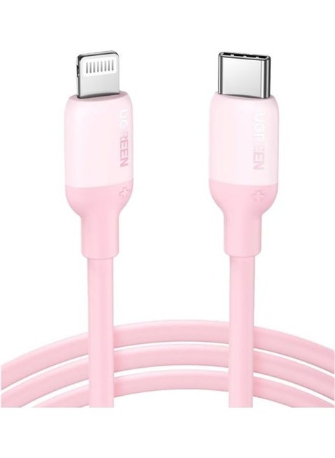 كابل من السيليكون من Type-C إلى Lightning بطول 1 متر
