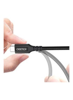 CHOETECH Type-C To Type-C Fabric Cable 2M Black  - Image 5