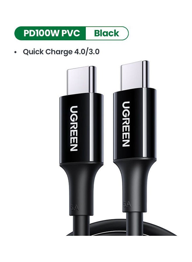 Ugreen Type-C To Type-C Charging Cable 100W 2M Black  - Image 2