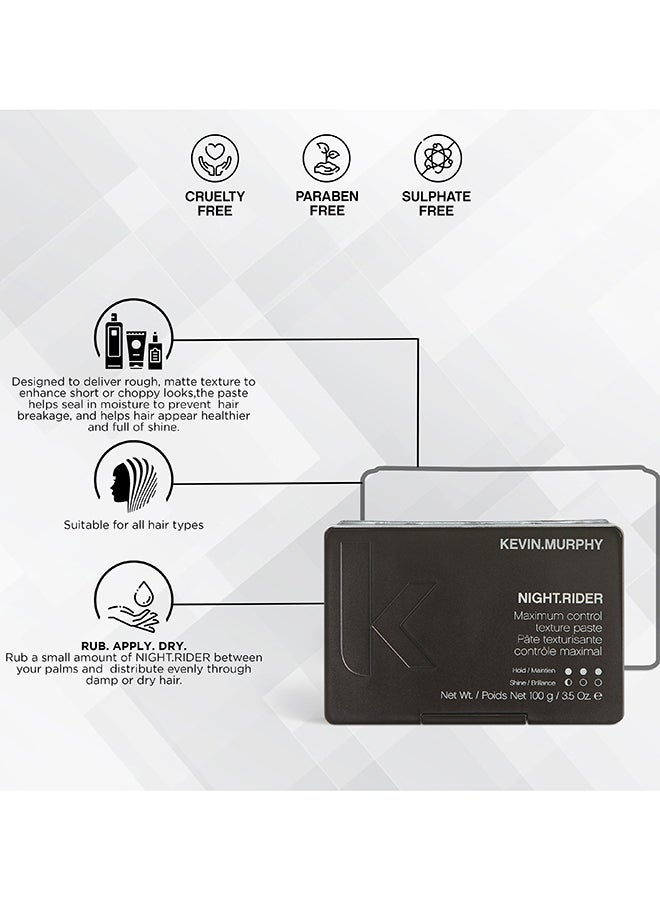 KEVIN.MURPHY - Night Rider Strong Hold Moulding Paste For All Hair Type Black 100grams - Image 1