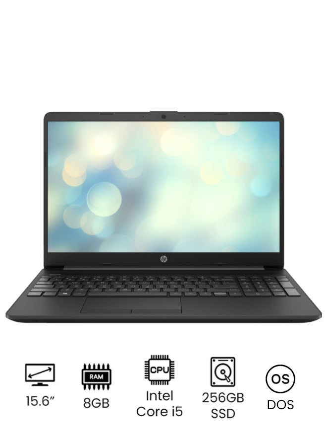 HP لابتوب 15-dw3031nx بشاشة مقاس 15.6 بوصة / معالج كور i5-1135G7 / ذاكرة وصول عشوائي (رام) سعة 8 جيجابايت / محرك أقراص اس اس دي سعة 256 جيجابايت / رسومات انتل ايريس اكس اي / بدون نظام تشغيل ويندوز الإنجليزية/العربية أسود - Image 1