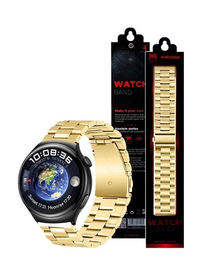 مارجون Huawei 4 Pro Steel Watchband 22 Mm Gold - Image 1