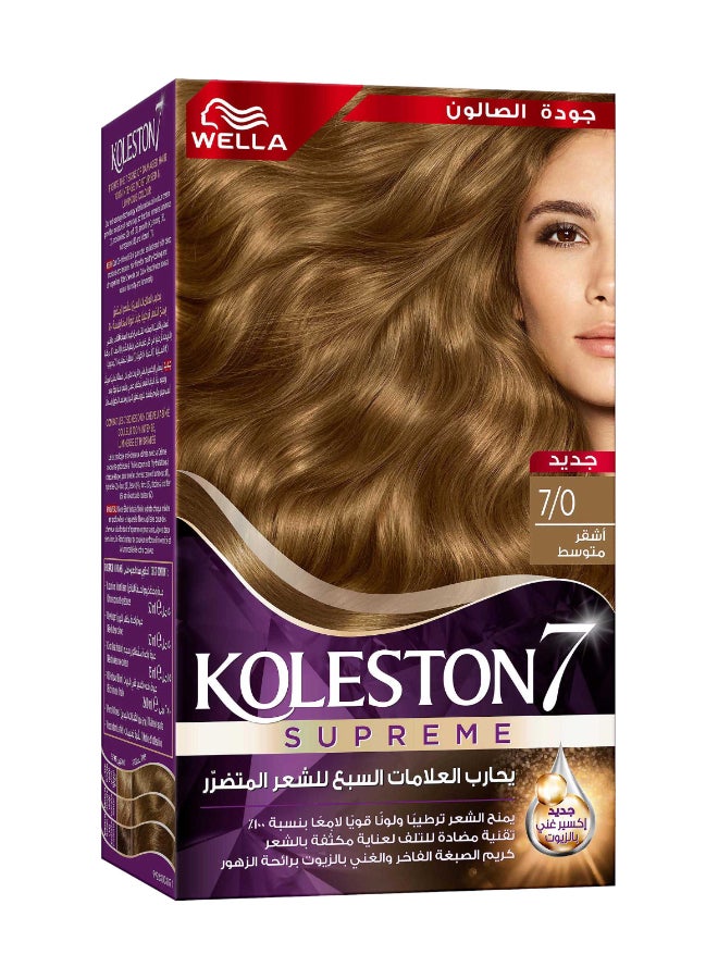 WELLA Koleston Supreme Hair Color 7/0 Medium Blonde  - Image 2