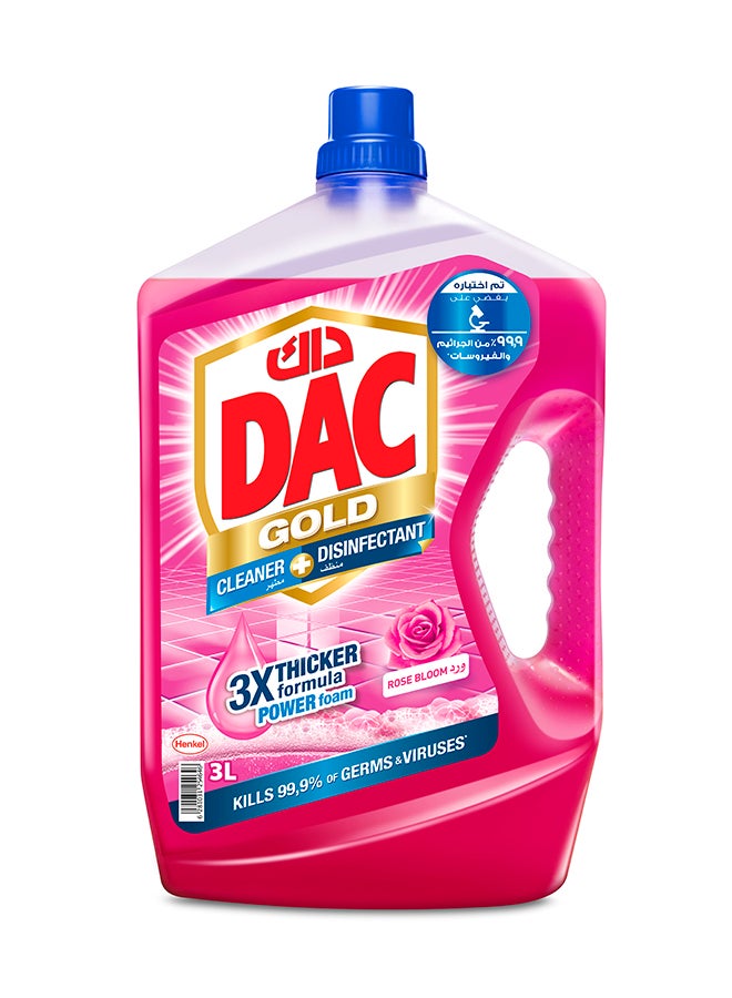 Dac Gold Multi-Purpose Disinfectant And Liquid Cleaner With 3X Thicker Formula Rose Gold Rose 3Liters  - Image 1