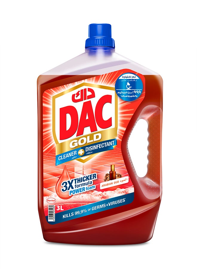 Dac - Gold Multi-Purpose Disinfectant And Liquid Cleaner With 3X Thicker Formula Oud Red 3Liters - Image 1