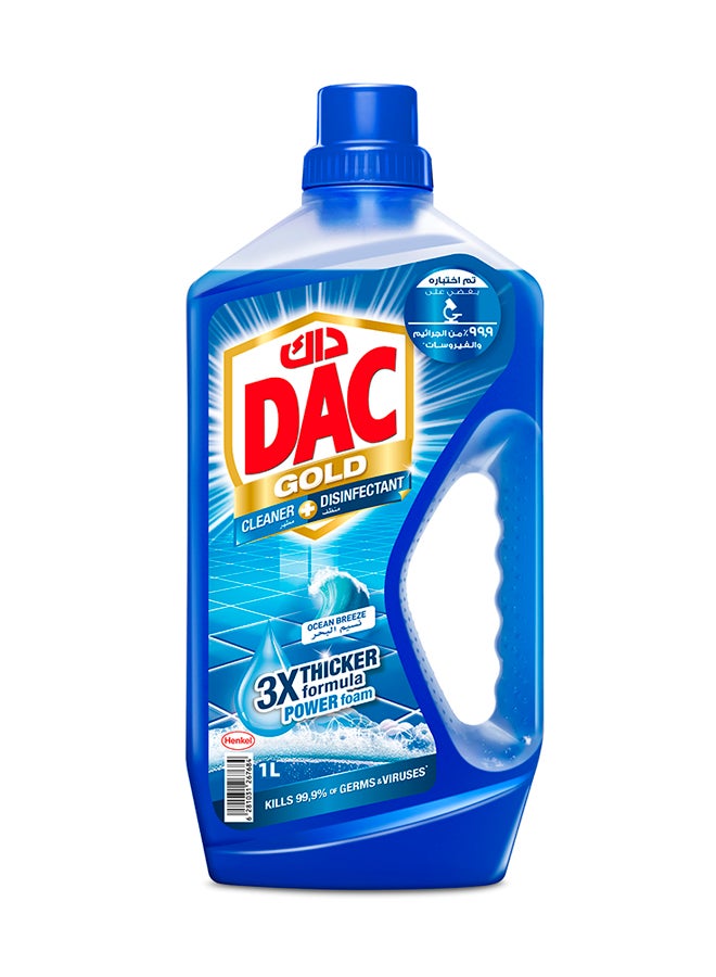 Dac - Gold Multi Purpose Disinfectant And Liquid Cleaner With 3X Thicker Formula Ocean Breeze 1Liters - Image 1