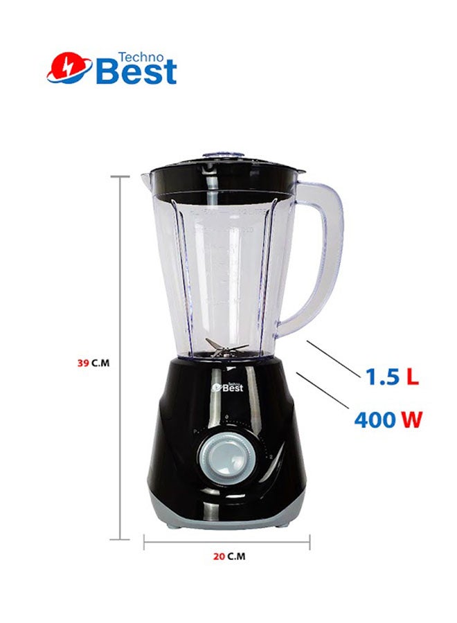 Techno Best - Blender 1.5 L 400 W BSB-002P Black - Image 1