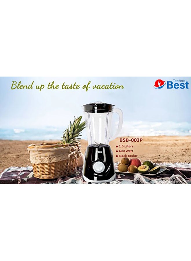 Techno Best - Blender 1.5 L 400 W BSB-002P Black - Image 1
