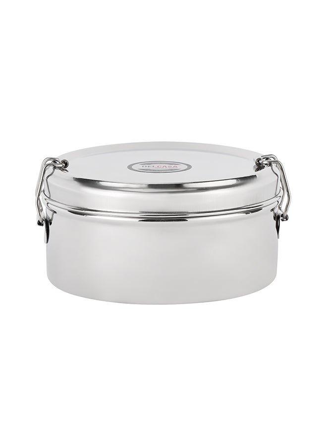DELCASA Stainless Steel Lunch Box With Plate Silver 12.5x5x5cm  - Image 1