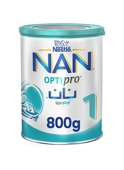 Nestlé, Nan Optipro 1، تركيبة الأطفال المبتدئة، من الولادة حتى 6 أشهر، 800 جرام