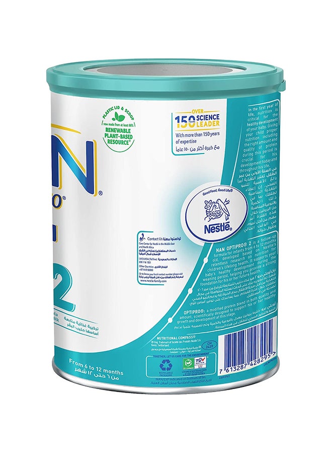 Nestlé, Nan Optipro 2, Follow-up Formula, From 6 to 12 Months, 400 G 400grams