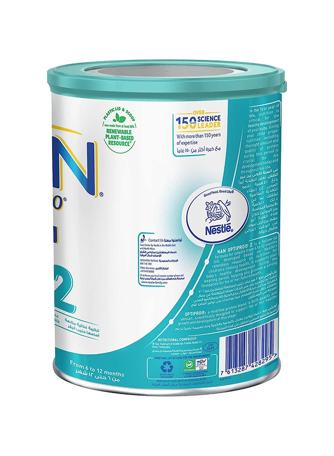 Nan - Nestlé, Nan Optipro 2, Follow-up Formula, From 6 to 12 Months, 400grams  Single - Image 1