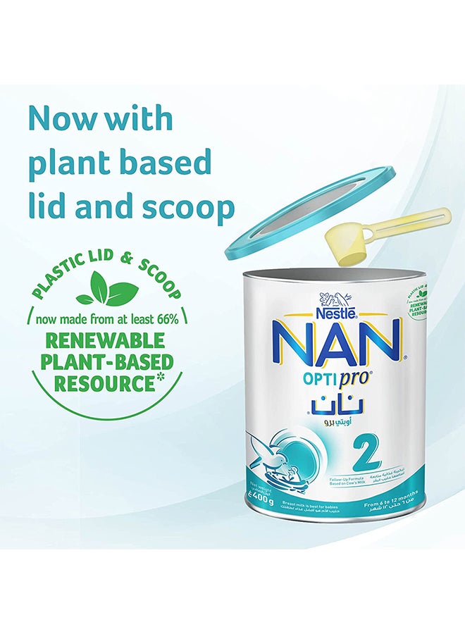Nan - Nestlé, Nan Optipro 2, Follow-up Formula, From 6 to 12 Months, 400grams  Single - Image 1