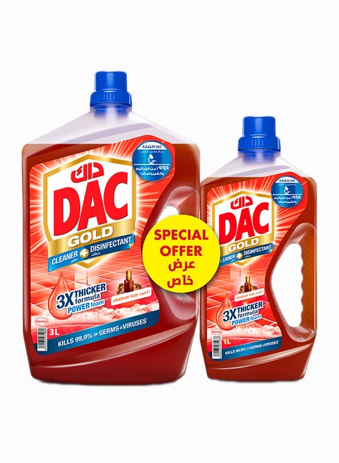 Gold Multi-Purpose Disinfectant And Liquid Cleaner With 3X Thicker Formula Oud 4Liters