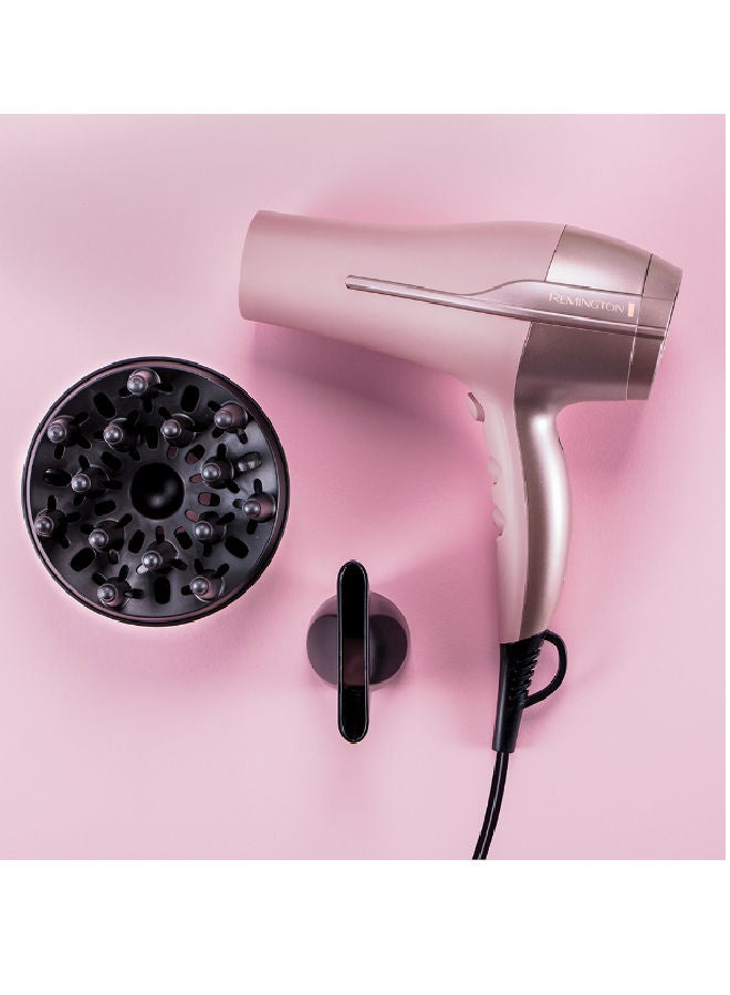 REMINGTON Coconut Smooth Hairdryer Rose Gold 800grams  - Image 3