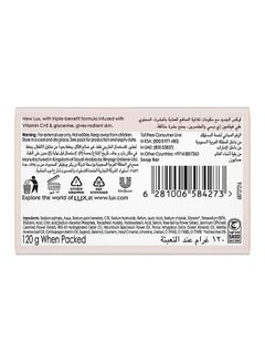 Lux Bar Soap For Radiant Skin, With Jasmine, Vitamin C, E, And Glycerine 120grams  - Image 2