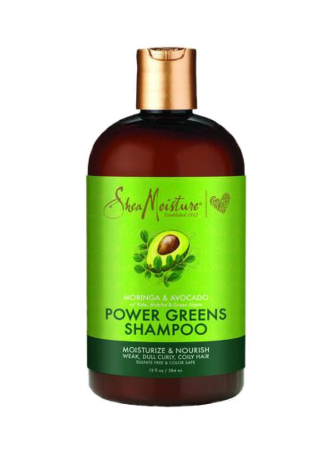 SheaMoisture Moringa & Avocado Power Greens Shampoo white 384ml - Image 1