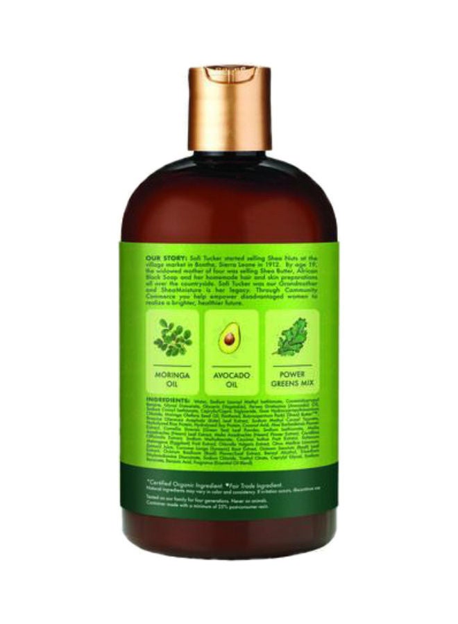 SheaMoisture Moringa & Avocado Power Greens Shampoo white 384ml - Image 2