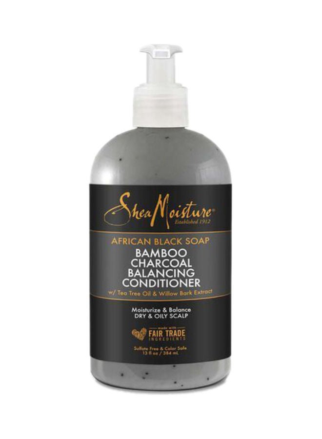 SheaMoisture African Black Soap Bamboo Charcoal Balancing Conditioner black 384ml  - Image 1