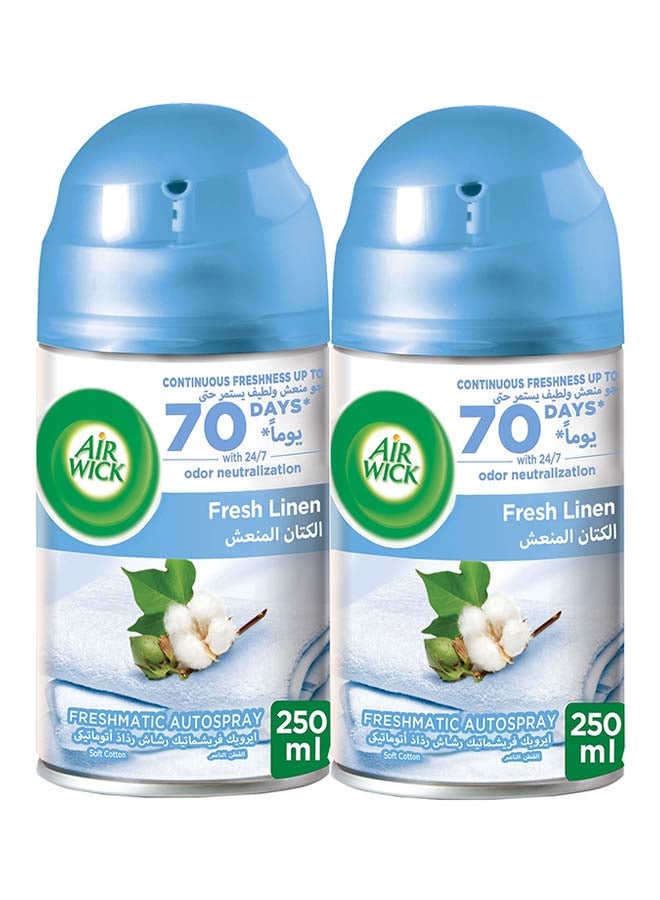 أير ويك عبوة إعادة تعبئة فريش ماتيكس أوتوسبراي، عطر الكتان النقي، عبوة من 2