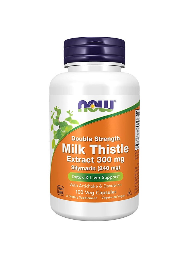 Now Foods - Silymarin Milk Thistle Extract 300mg 100 Veg Capsules - Image 1