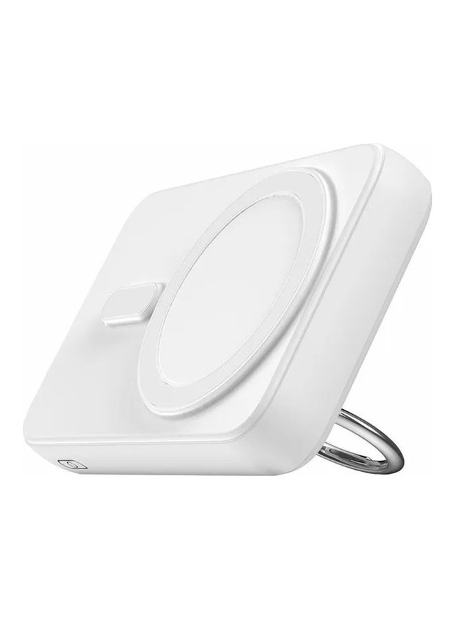 JOYROOM - 10000.0 mAh JR-W050 20W PD3.0 Fast Charging Power Bank Magnetic Wireless Charger External Battery Pack With Ring Holder Kickstand White - Image 1