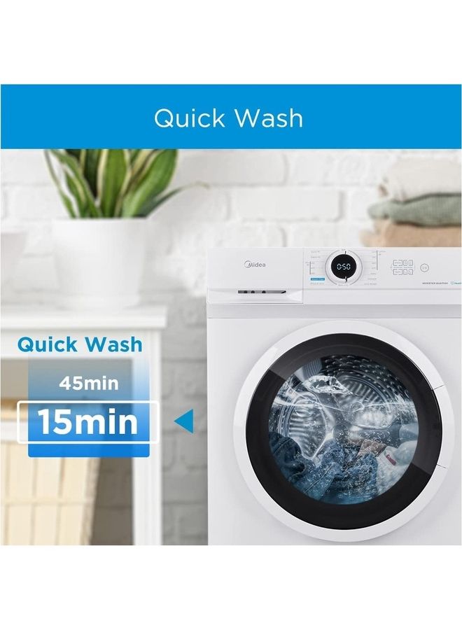 8 Kg Front Load Fully Automatic Washing Machine With BLDC Inverter Motor, Lunar Dial, 1400 RPM, 15 Programs, Integrated Digital Control-LED Display, Multiple Temperature 8 kg MF100W80BW-GCC White - v1686115928/N53411628A_4