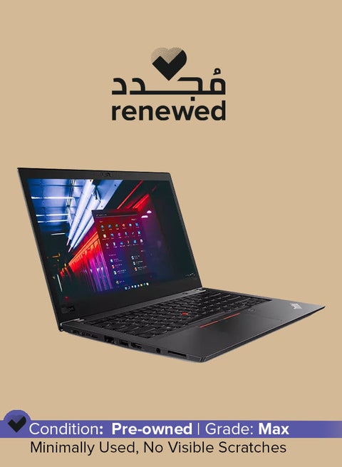 Renewed - ThinkPad T480s Laptop With 14-Inch Touch Screen Display,Intel Core i5 Processor/8th Gen/8GB RAM/256GB SSD/Intel UHD Graphics/Windows 10 Pro English Black