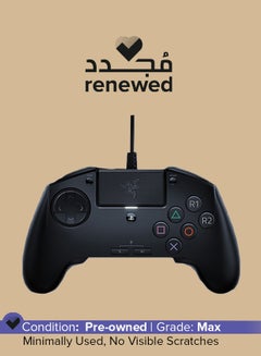 Renewed - Razer Raion Fightpad for PS4 Game Controller - 8 Way D-Pad, Mechanical Switch Front Buttons , 3.5mm Audio - Classic Black