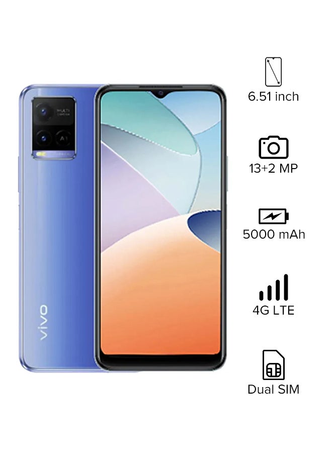 vivo - Y21 Dual SIM Metallic Blue 4GB RAM 64GB 4G LTE - Middle East Version - Image 1