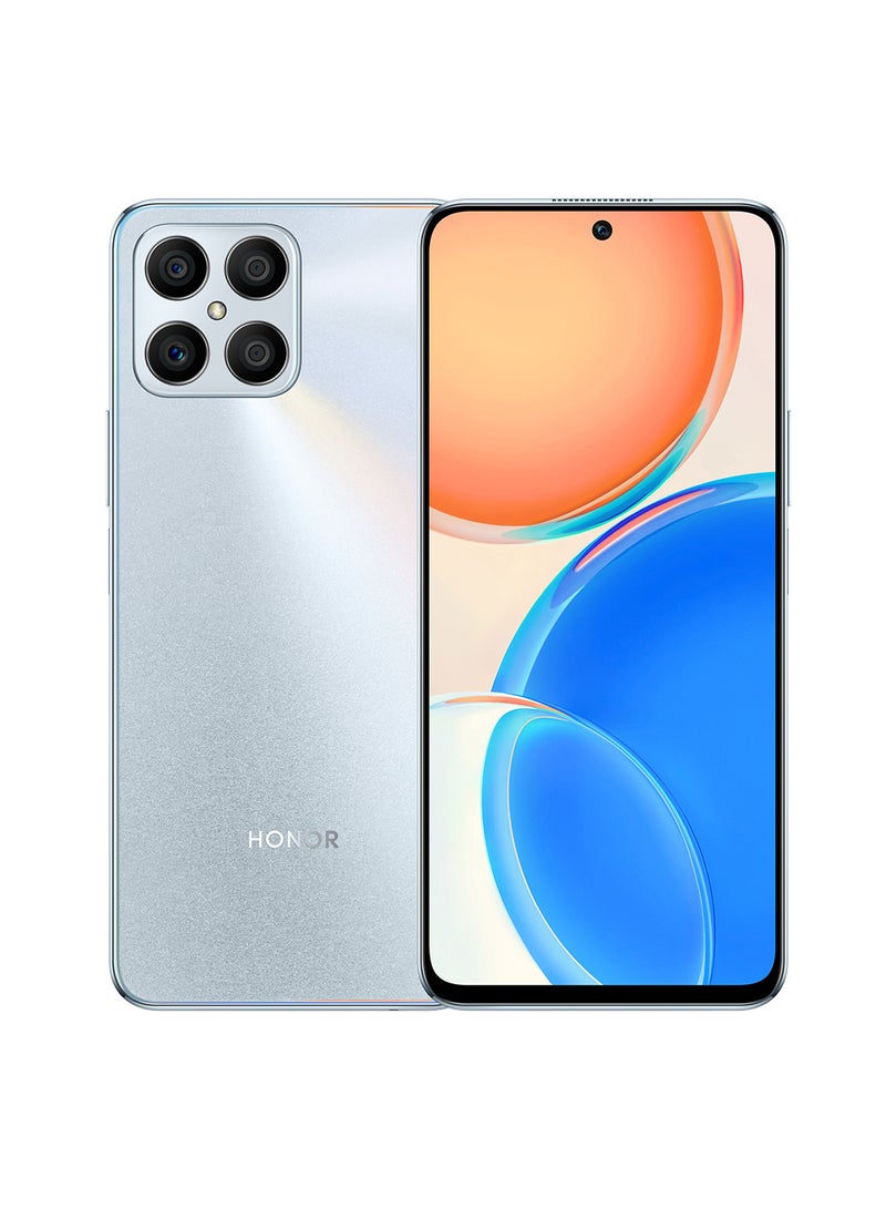 Honor - X8 Dual SIM Titanium Silver 6GB RAM 128GB 4G - Middle East Version - Image 1