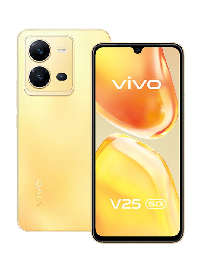 vivo V25 Dual SIM Sunrise Gold 8GB RAM 128GB 5G - Middle East Version  - Image 1