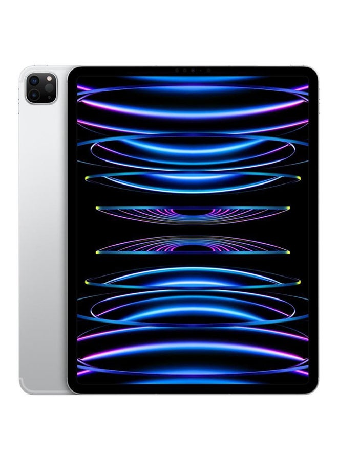 أبل - iPad Pro 2022 (الجيل السادس) مقاس 12.9 بوصة وسعة 256 جيجابايت ويدعم تقنية 5G باللون الفضي - إصدار الشرق الأوسط - Image 1