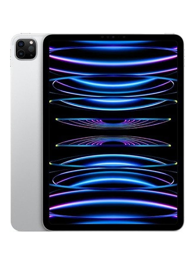 أبل - iPad Pro 2022 (الجيل الرابع) مقاس 11 بوصة وسعة 128 جيجابايت ويدعم تقنية 5G باللون الفضي - إصدار الشرق الأوسط - Image 1