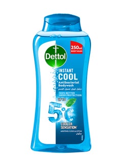 Dettol Instant Cool Menthol And Eucalyptus Antibacterial Body Wash Twin Pack 250ml  - Image 1