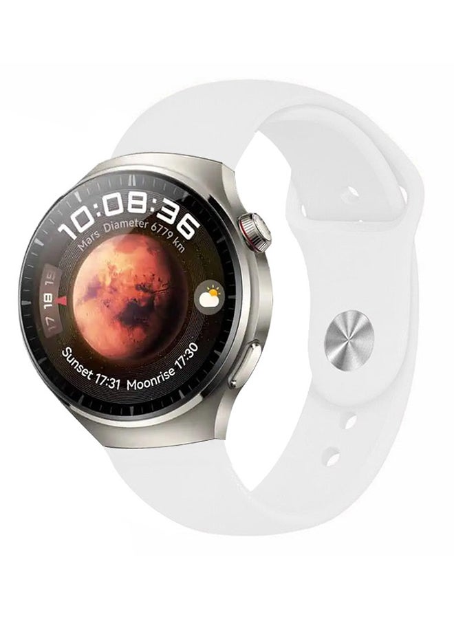 مارجون Silicone Watchband Compatible With Huawei 4 4 Pro White - Image 2
