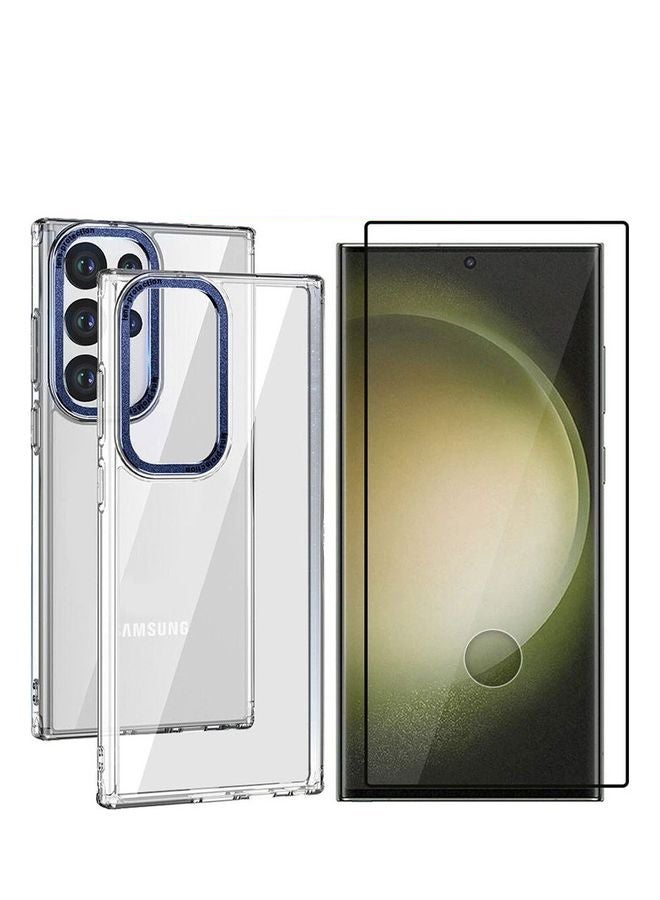 مارجون عبوة من 2 غلاف سامسونج جالاكسي S23 ألترا مع واقي شاشة حافة زرقاء - Image 1