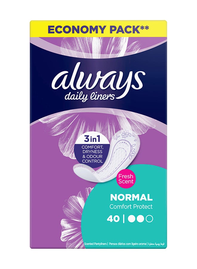 Always ALWAYS, Comfort Protect daily liners, Normal, Scented, 40 Liners  - Image 1