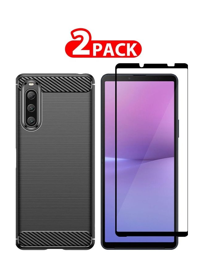 MARGOUN 2 Packs For Sony Xperia 10 V Case And Screen Protector Soft TPU Bumper Protective Back Cover Black - Image 1