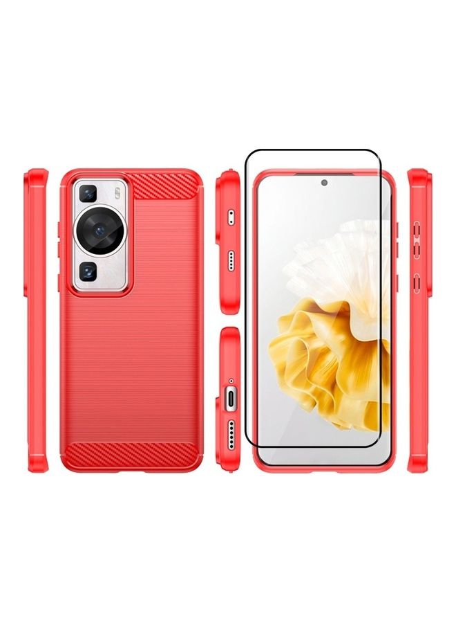 MARGOUN 2 Packs For Huawei P60 Pro Case And Screen Protector Soft TPU Bumper Protective Back Cover Red - Image 3