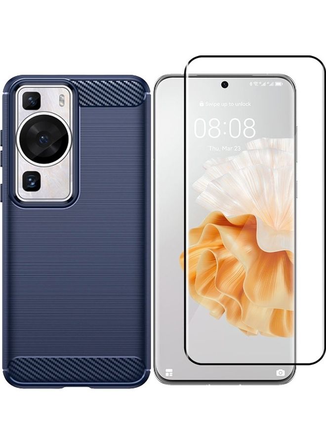 MARGOUN 2 Packs For Huawei P60 Pro Case And Screen Protector Soft TPU Bumper Protective Back Cover Blue - Image 2