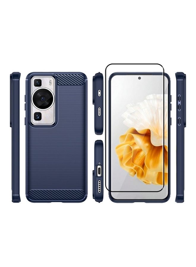 MARGOUN 2 Packs For Huawei P60 Pro Case And Screen Protector Soft TPU Bumper Protective Back Cover Blue - Image 3